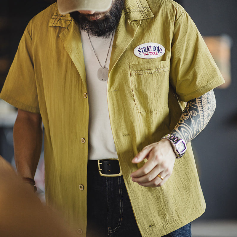 vintage Cuban collar embroidered shirt, view 5 - MRSLM