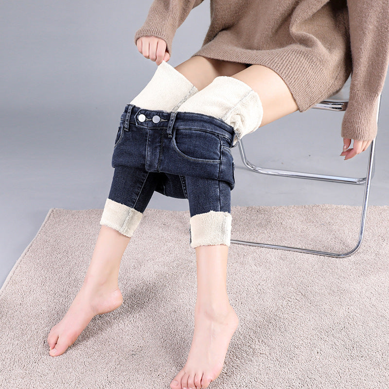 Passende, gerade, knöchellange Stretch-Leggings mit Doppelschnalle