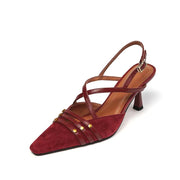 Suede high heel sandals, view 3 - MRSLM