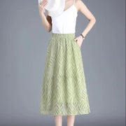 striped a-line chiffon skirt, view 8 - MRSLM