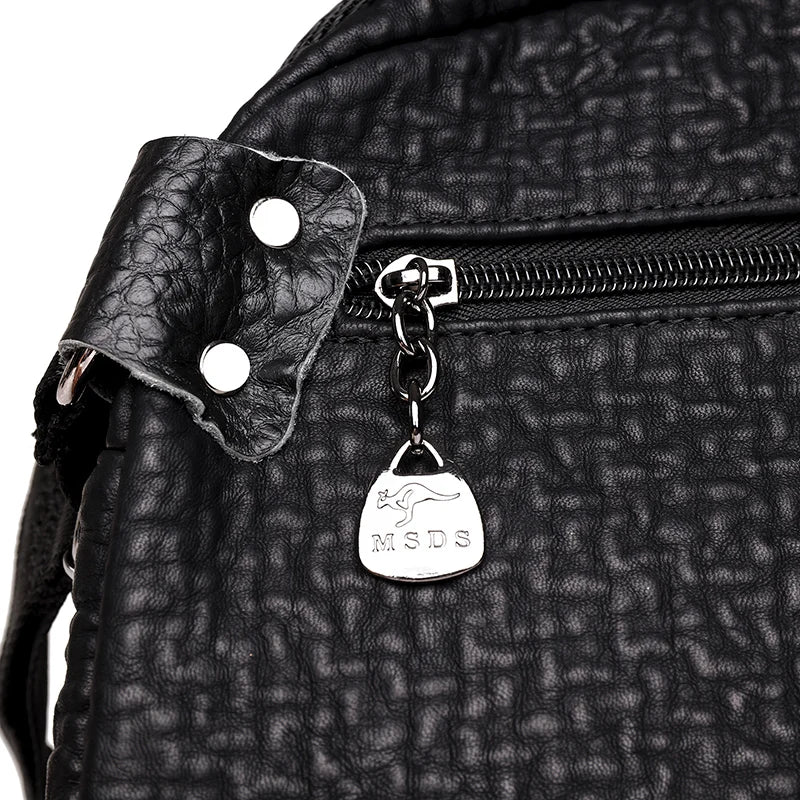 Women's genuine leather crossbody bag, view 7 - MRSLM