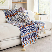 bohemian knitted throw blanket, view 5 - MRSLM