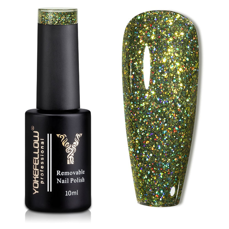 Esmalte em gel com glitter refletivo, 10ml