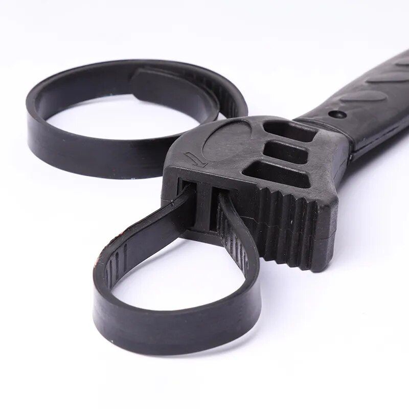Adjustable Rubber Strap Wrench - Non-Slip Grip for Jar Lids & Oil Filters