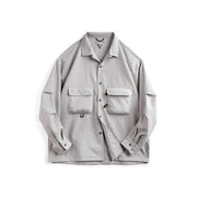 cuban collar seersucker shirt, view 3 - MRSLM