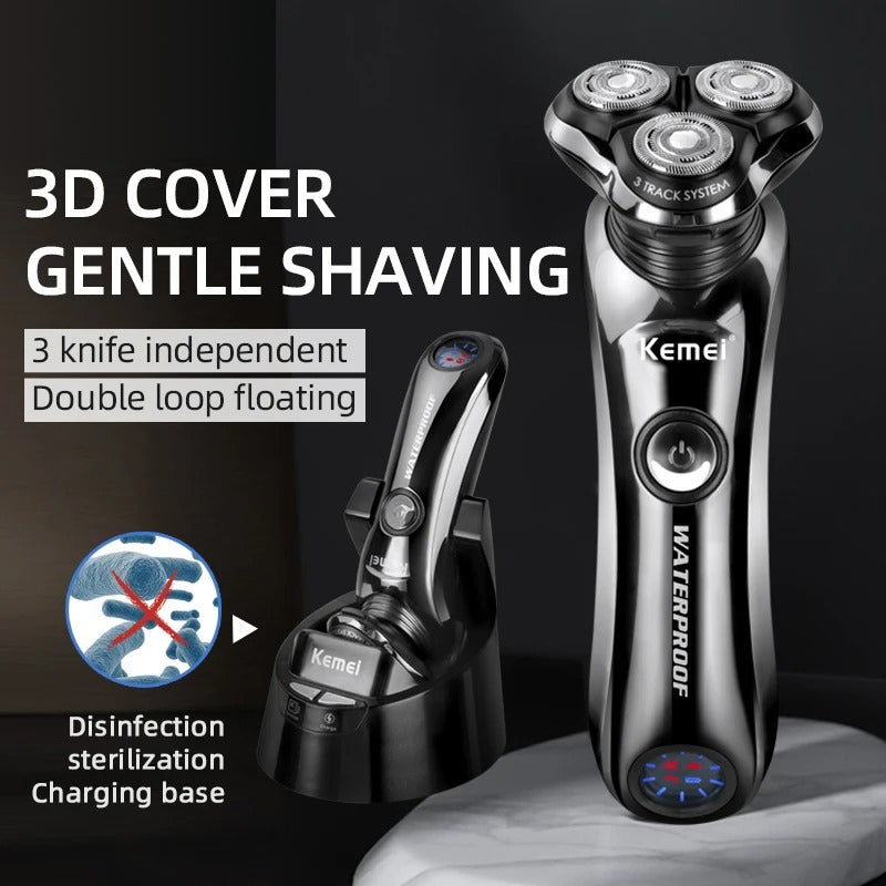 waterproof rotary electric shaver, view 2 - MRSLM