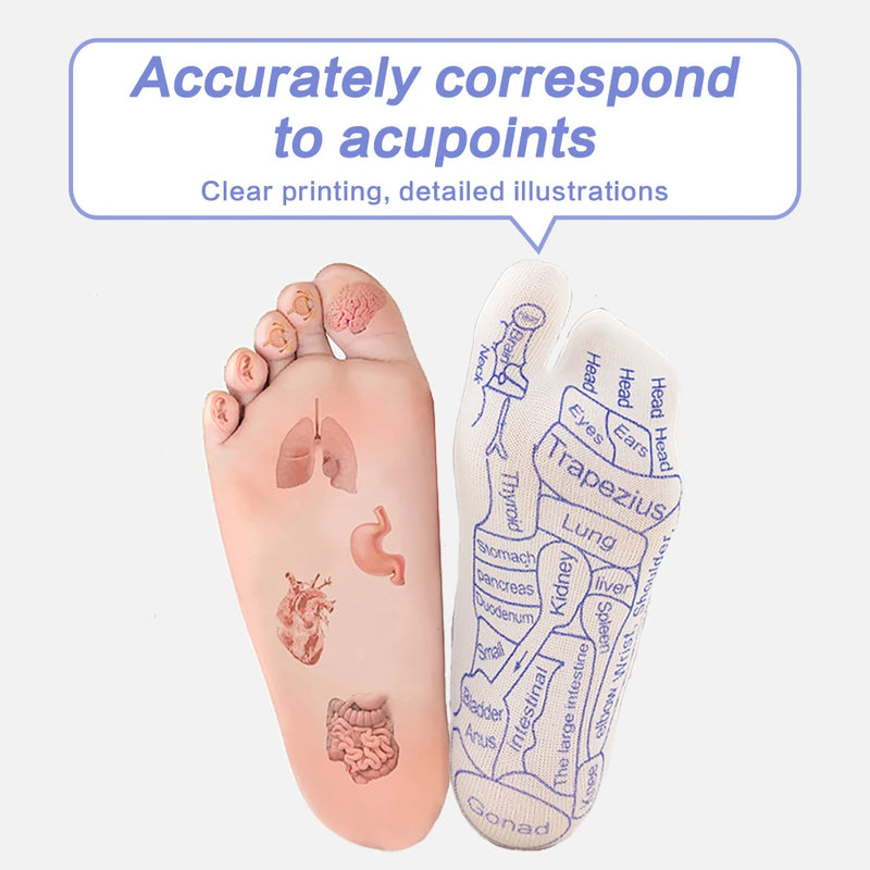 foot reflexology massage socks set, view 5 - MRSLM
