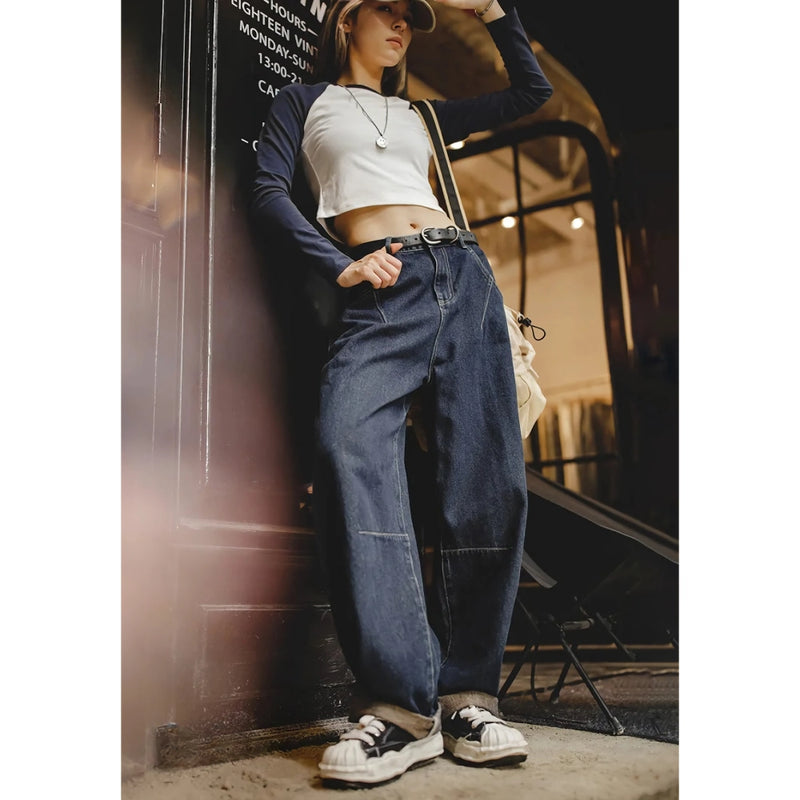 women's high waist denim pants, view 3 - MRSLM