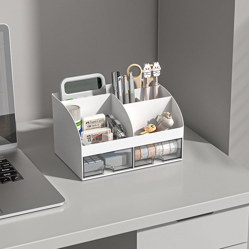 Transparenter Schreibtisch-Organizer im kleinen Schubladenstil
