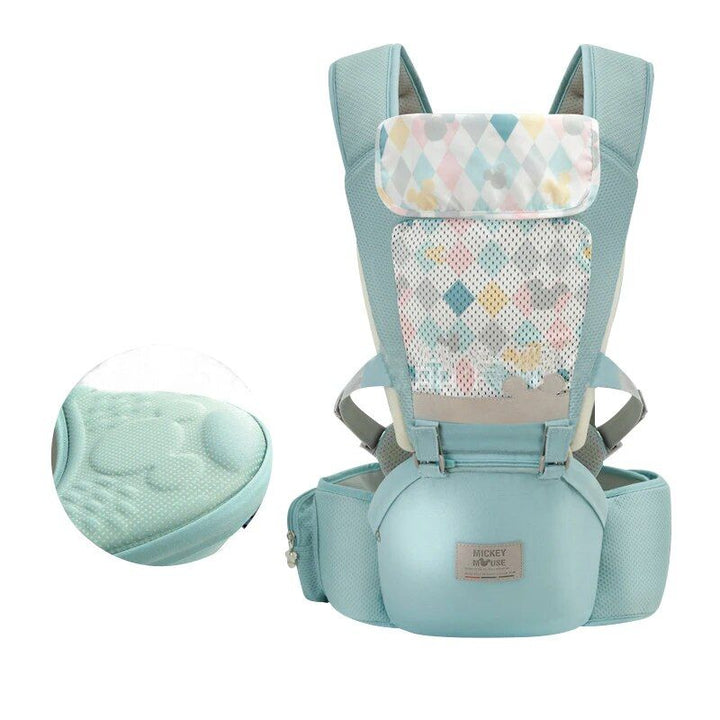 Versatile Baby Carrier with Hip Seat, Breathable & Adjustable Strap