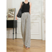 Women's wide leg striped pants, view 5 - MRSLM