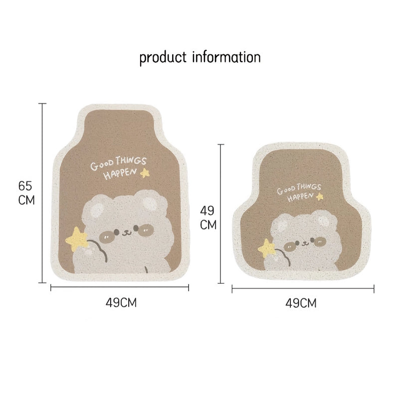 cute bear cartoon car floor mats, view 8 - MRSLM