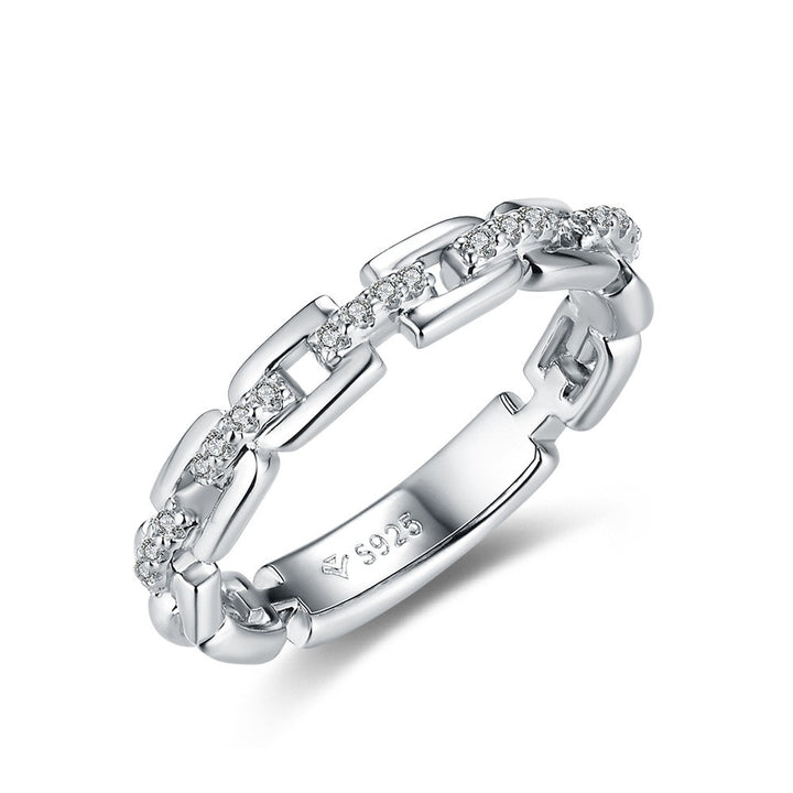 Sterling Silver Mosang Diamond Ring Female