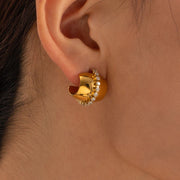 minimalist stainless steel clip-on ear clips, view 9 - MRSLM