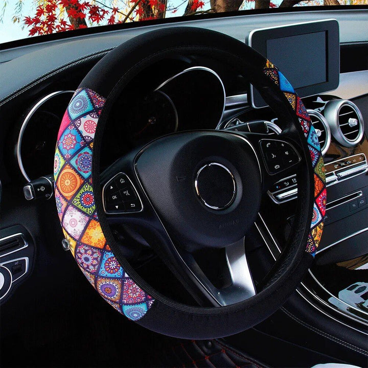 Ethnic Style Print Steering Wheel Cover