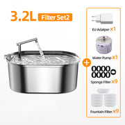 stainless steel pet water fountain, view 2 - MRSLM