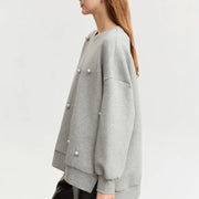 oversized casual pullover with embroidered flares, view 6 - MRSLM