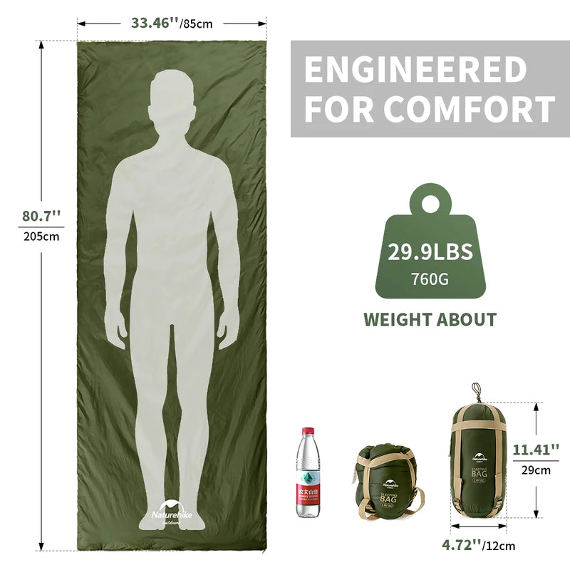 Ultraleichter Baumwollschlafsack für Outdoor-Abenteuer im Frühling und Sommer