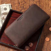 genuine leather RFID blocking men's wallet, view 3 - MRSLM