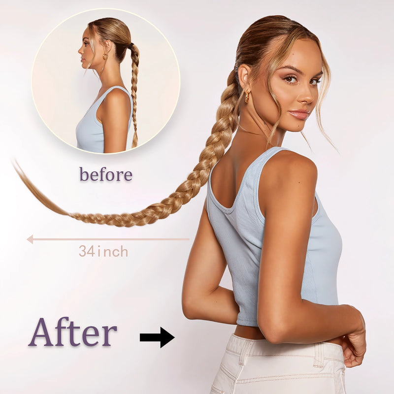 synthetic braided ponytail hair extension, view 7 - MRSLM