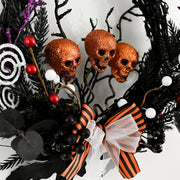 Halloween skull wreath, view 3 - MRSLM
