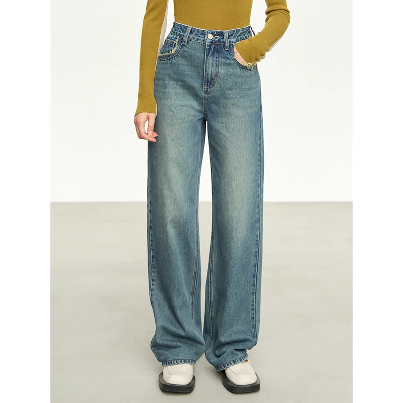 loose fit women's office jeans, view 3 - MRSLM