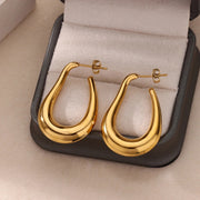 Gold dangle earrings for women, view 9 - MRSLM