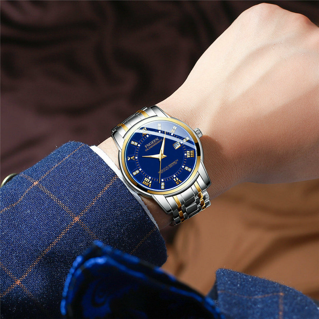 Stainless Steel Watch For MEN Quartz Luminous Classic Watches For Father Elderly