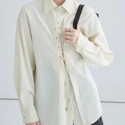 lace-up long sleeve blouse - MRSLM