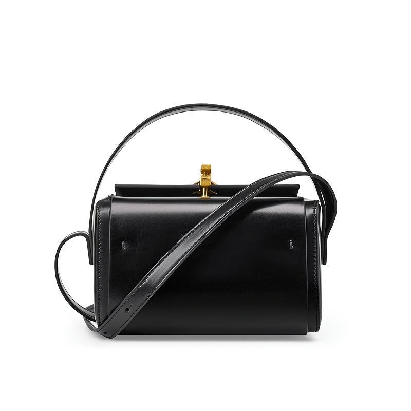 Small square leather shoulder bag, view 2 - MRSLM