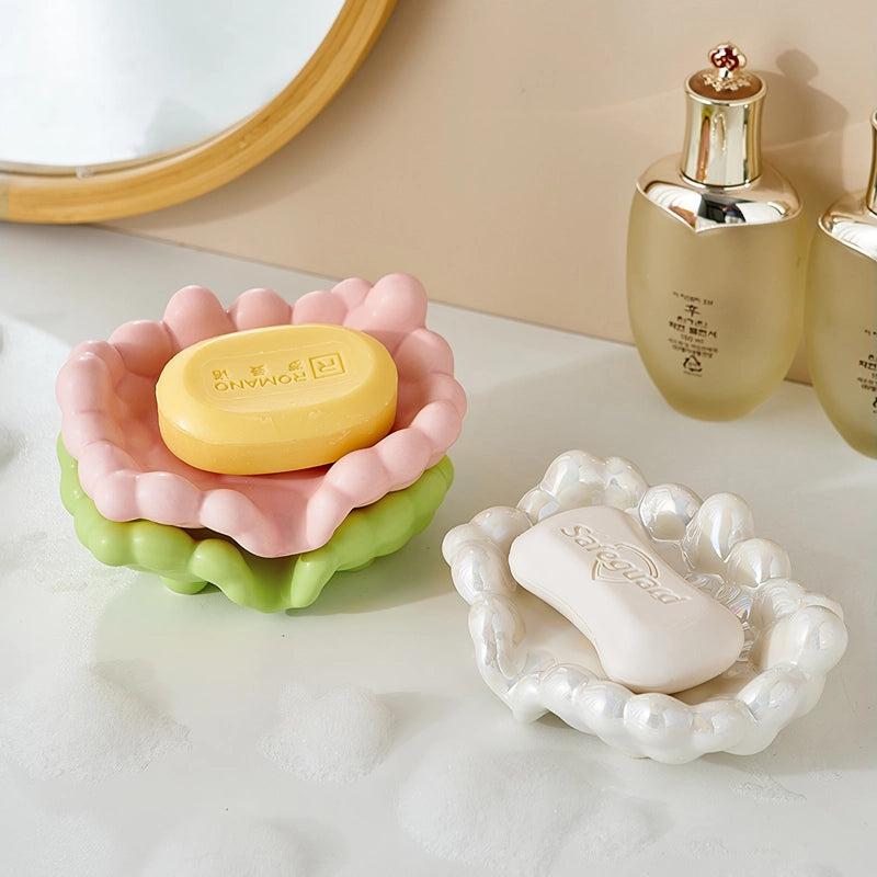 ceramic cloud drain soap dish, view 7 - MRSLM