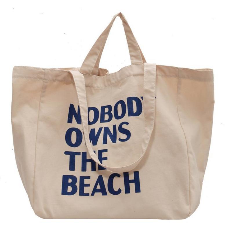 Large canvas shoulder tote bag, view 2 - MRSLM