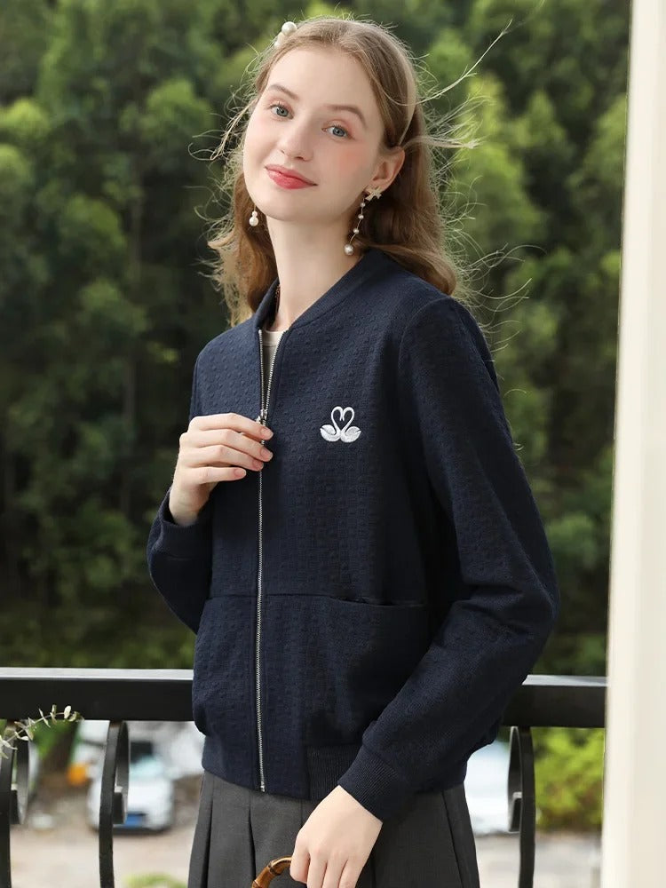 royal blue embroidered short jacket, view 5 - MRSLM