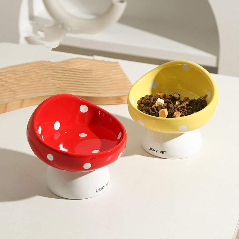 mushroom shaped ceramic pet bowl - MRSLM