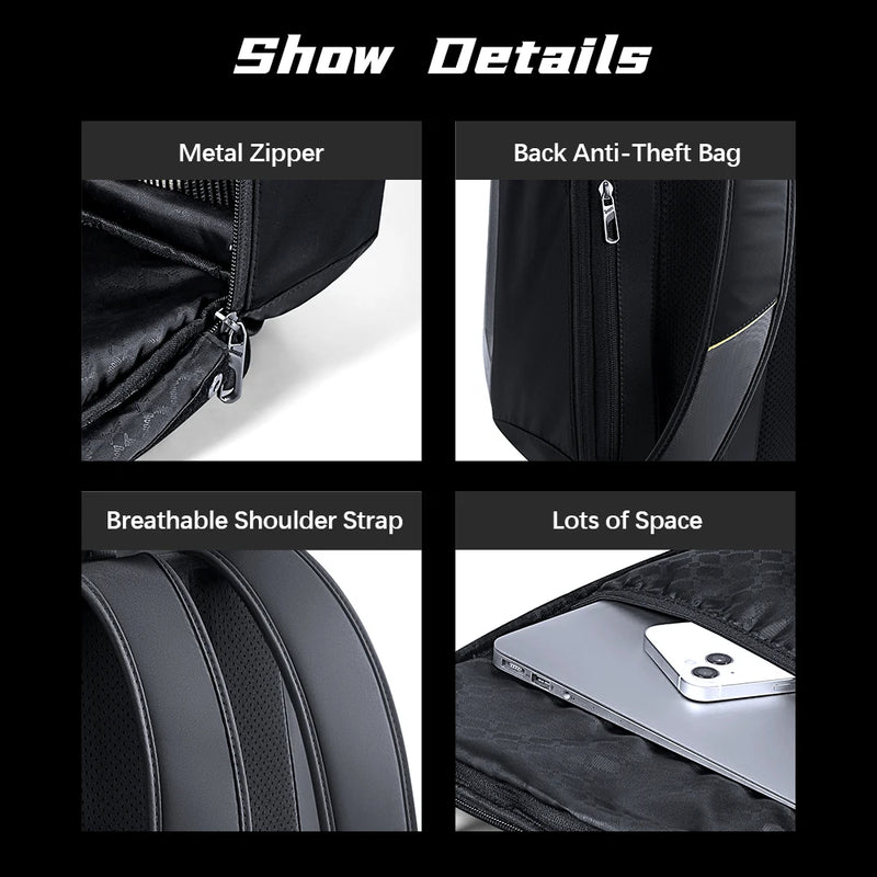 LED pixel display sling backpack, view 6 - MRSLM