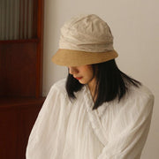 woven cotton linen sun hat for women, view 6 - MRSLM