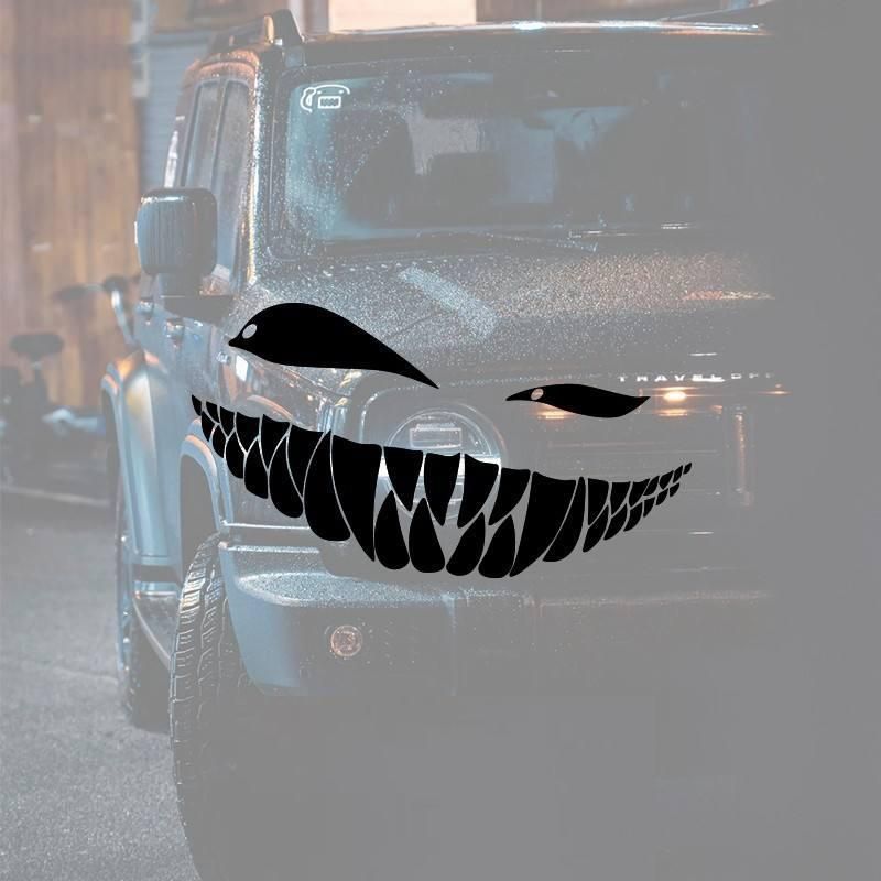 Wink and smirk car stickers, view 3 - MRSLM