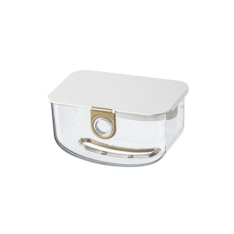 wall-mounted tissue box and storage dispenser, view 3 - MRSLM