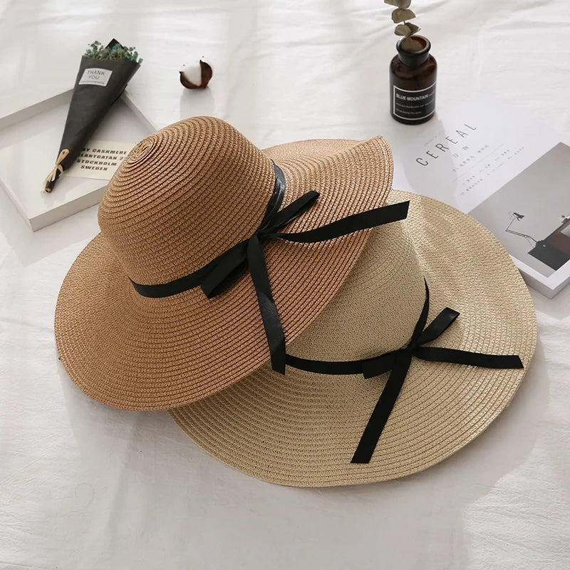 Foldable summer straw hat for women, view 5 - MRSLM