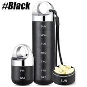waterproof metal weekly pill box, view 3 - MRSLM