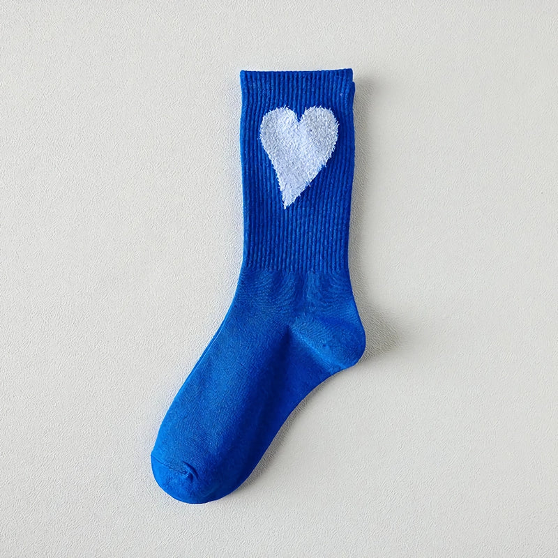 Trendige blaue Harajuku-Socken aus Baumwolle
