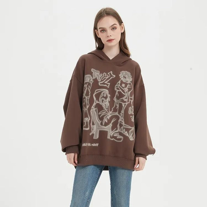 Harajuku Anime Streetwear Hoodie