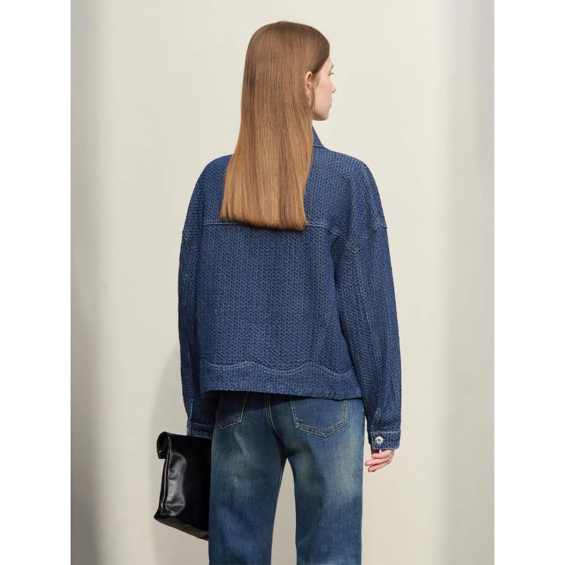 short loose denim jacket, view 4 - MRSLM
