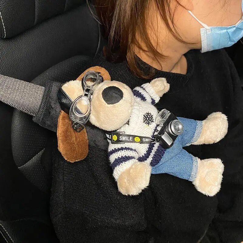 Cartoon Dog Plush Car Seat Belt Shoulder Protector