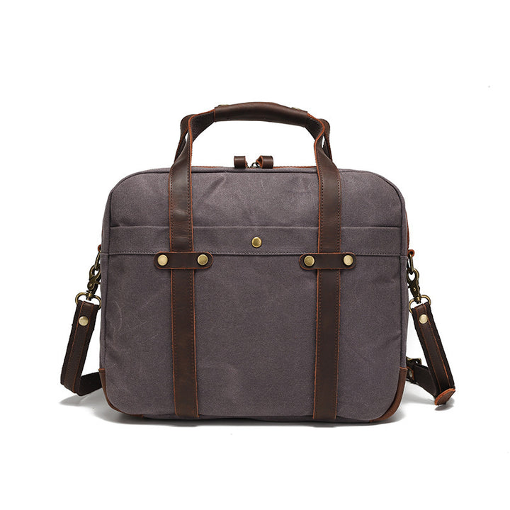 Waxed Canvas Vintage Travel Men's Briefcase