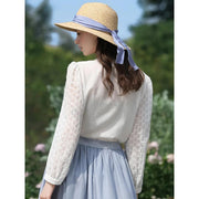 V-neck long-sleeve blouse, view 4 - MRSLM