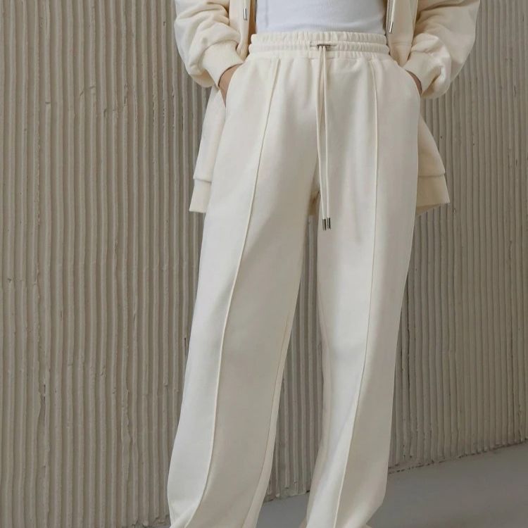 Bequemes Oversized-Hoodie- und Trainingsanzug-Set mit weitem Bein