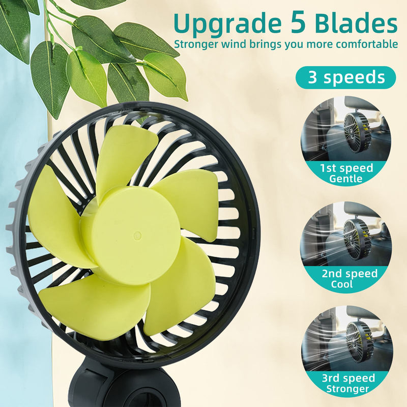 Portable USB car fan cooler, view 3 - MRSLM