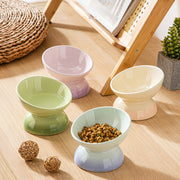 gradient ceramic cat bowl, view 7 - MRSLM