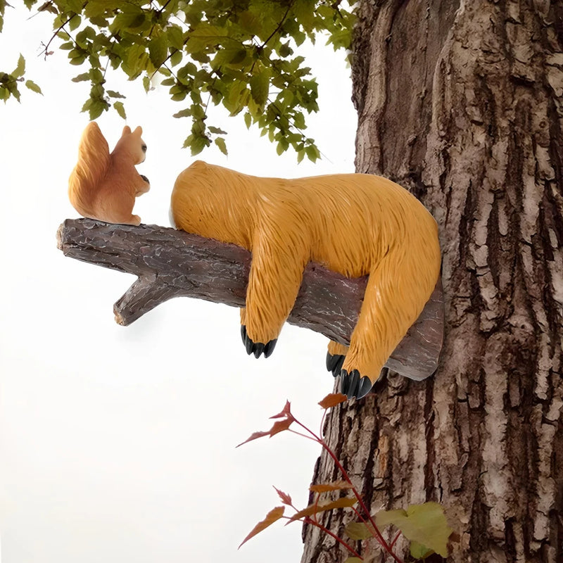 sloth and squirrel resin ornament set, view 5 - MRSLM